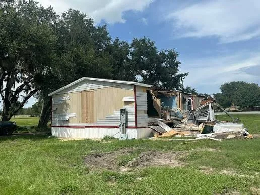 Mobile Home Demolition on a Central Florida property